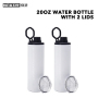 Wealthysub China warehouse sublimation 20oz water bottle with 2 lids.